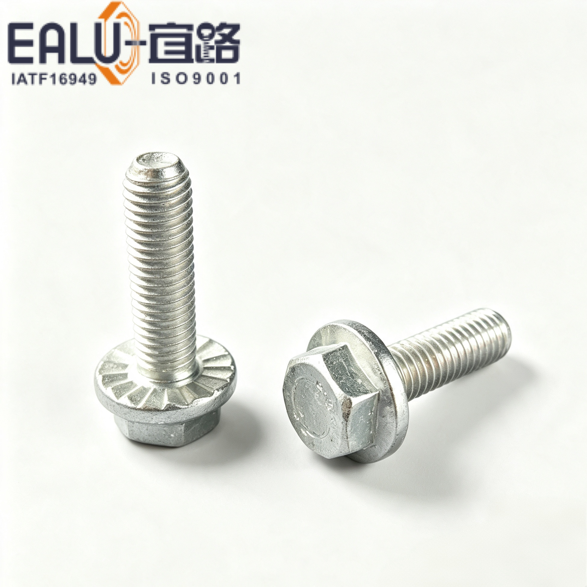 六角法兰带齿螺栓 ANSI/ASME B18.2.1,美标带齿法兰螺栓,宜路工业紧固件实拍图