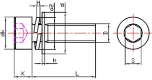 内六角螺钉、弹簧垫圈和平垫圈组合件 GB/T 9074.1-2000 (S4),宜路工业紧固系统(上海)有限公司