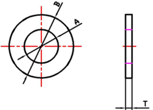 四氟垫片（PTFE）2D 工程图纸，宜路工业紧固系统（上海）有限公司